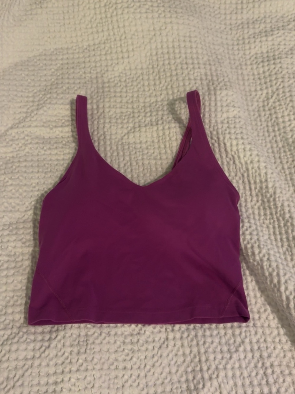 lululemon athletica Magenta V‑Neck Crop Tank